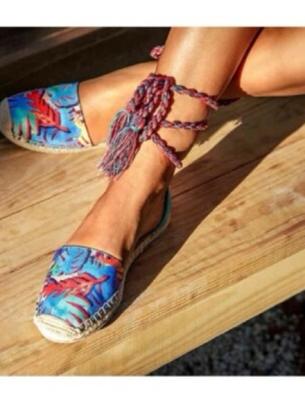 Circus by Sam Edelman Tropical Espadrille Flat Sandals Size 7.5